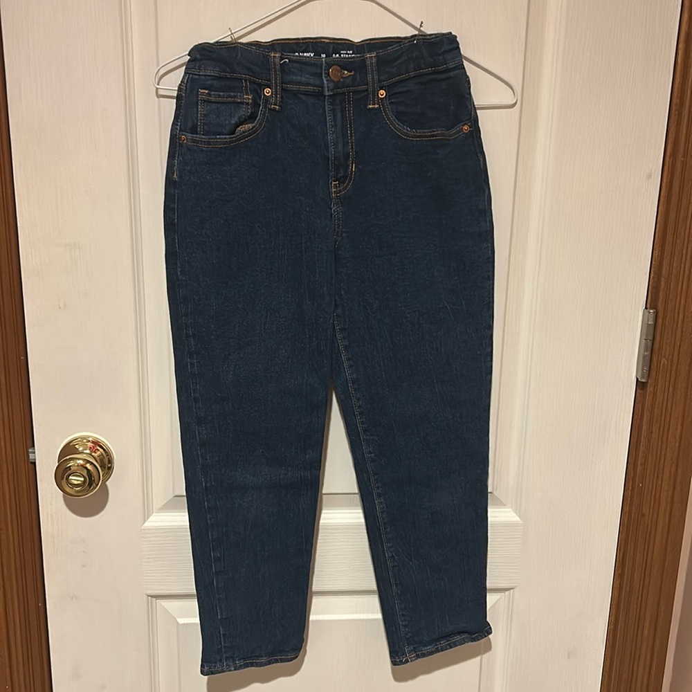 Old Navy Girls Dark Wash Denim Jeans, Hi-rise, O.G. straight